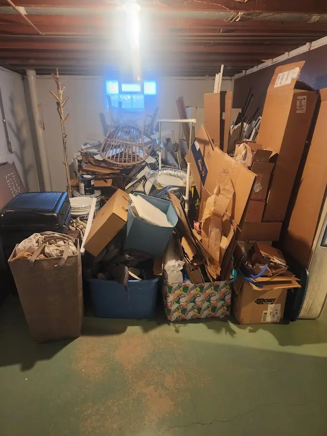 Roll-off dumpster container at job site for 2 Yard Dumpster Rental in San Leandro